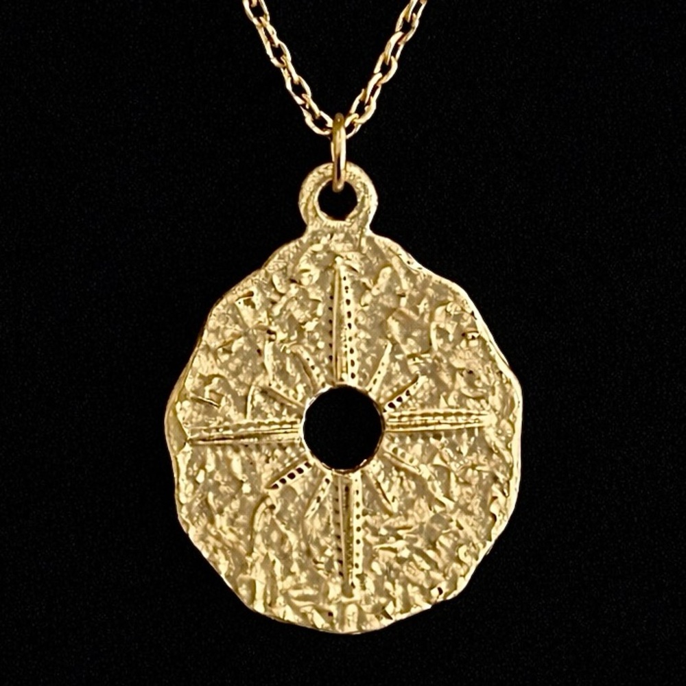 Dodecagram Star Ancient Rune~ Archaic Medieval Stellar Glyph Sigil Coin Necklace